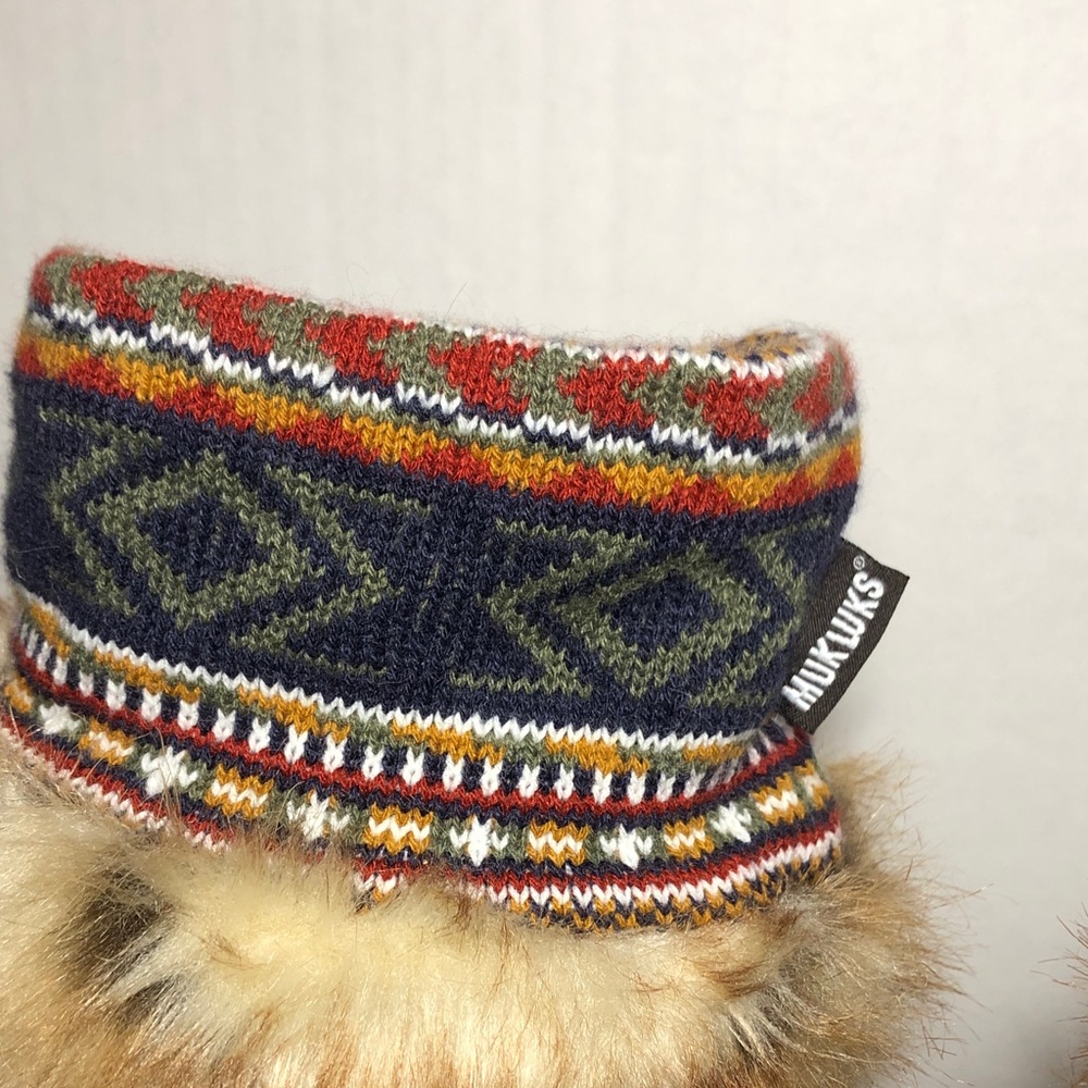 MukLuks boots Brown Faux Fur with Knit Cuff - Picture 3 of 10